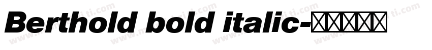 Berthold bold italic字体转换